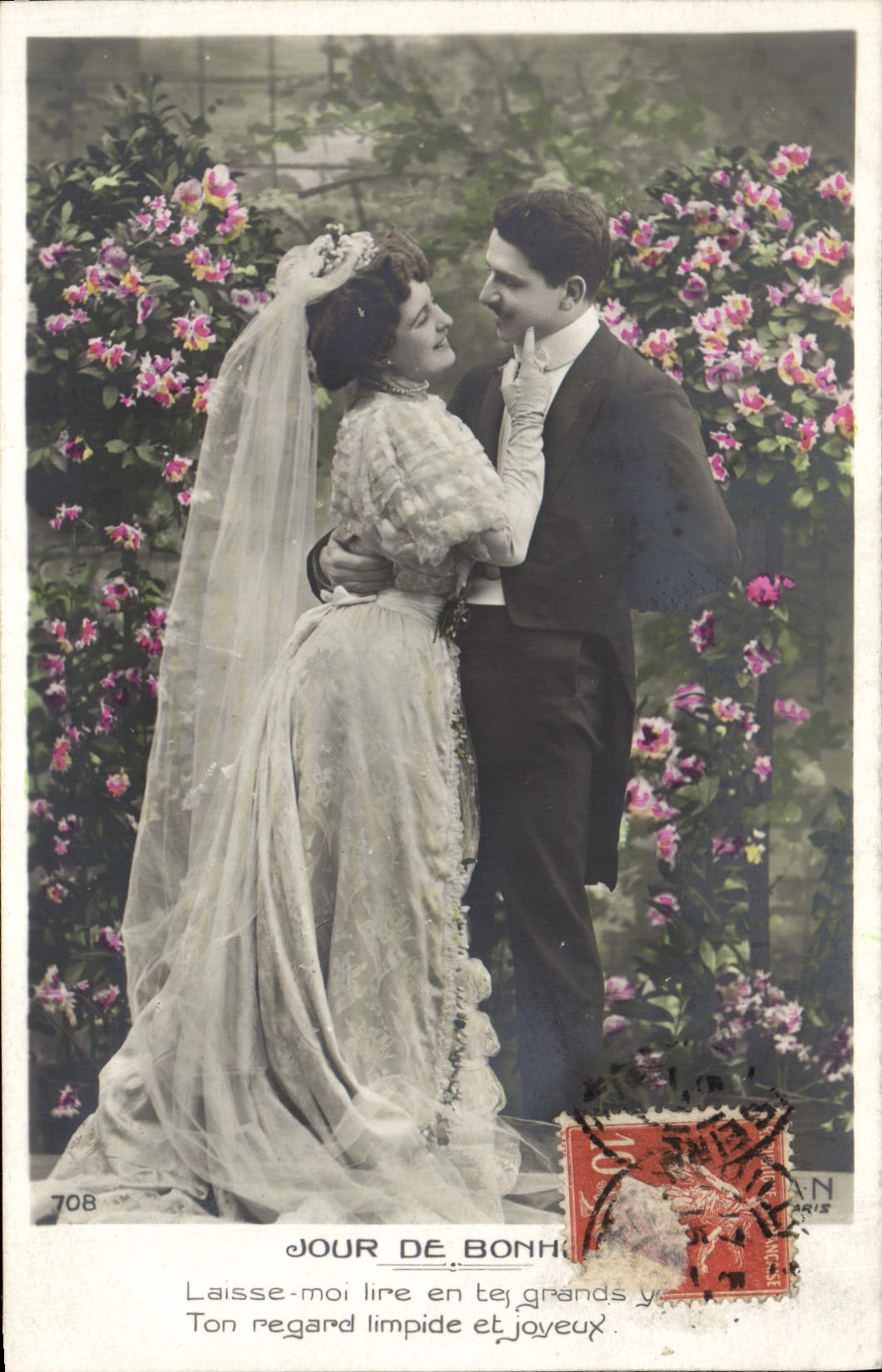 CPA Fantaisie Femme Mariage Jour de bonheur