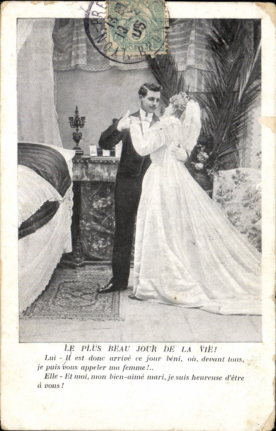 CPA Fantaisie Femme Mariage Le plus beau jour de la vie