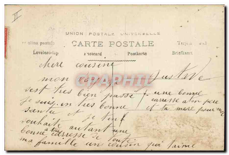 Nouveau mariage — couple en tenue de noces — B.C.I. 702 — Verso