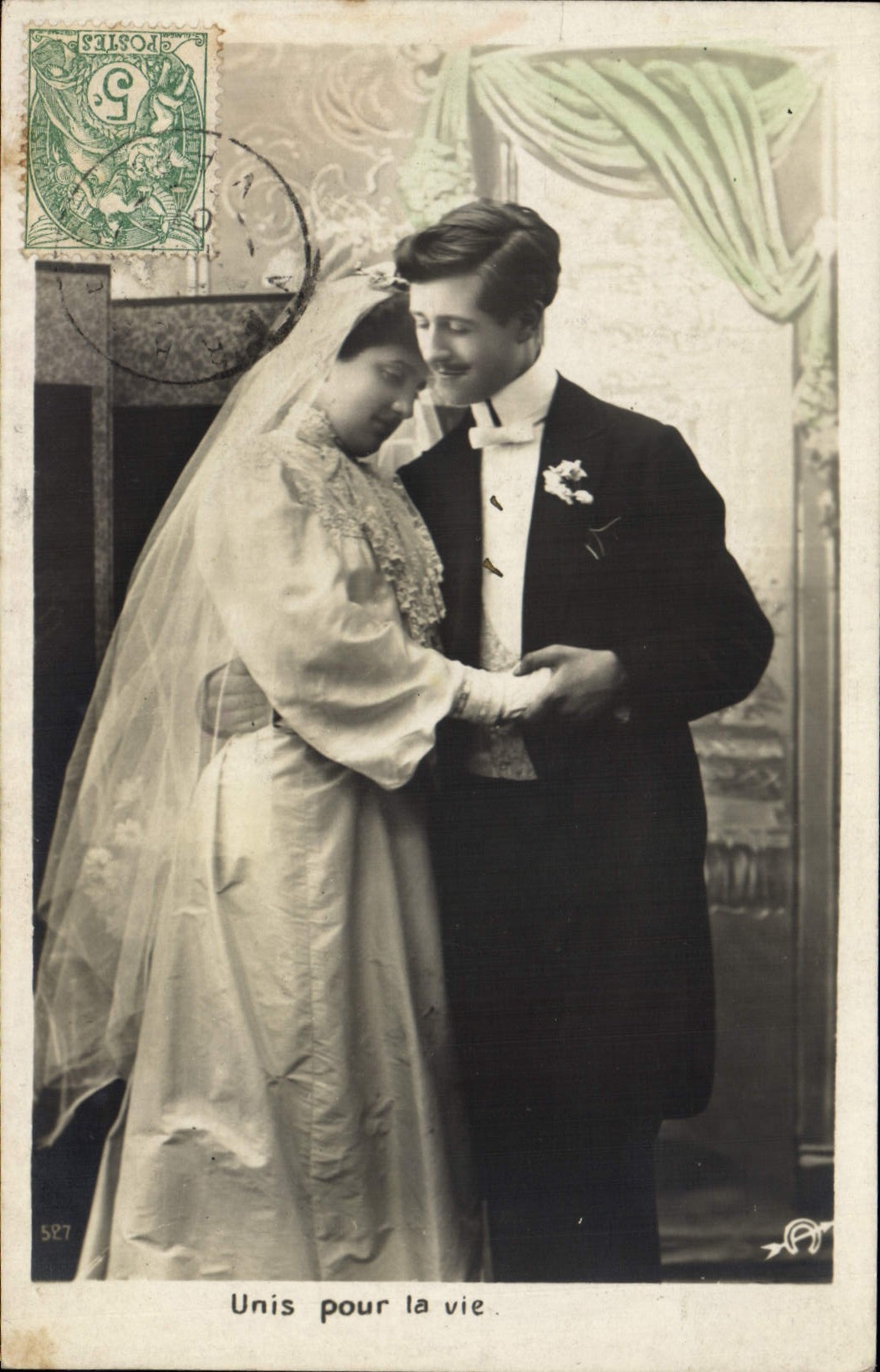 Nouveau couple — mariage — éditeur inconnu, n° 527