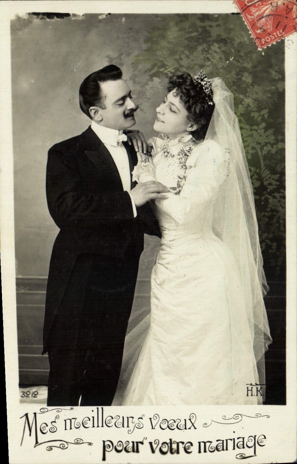Nouveau couple marié — photographie — H.K. (éditeur) n°3212
