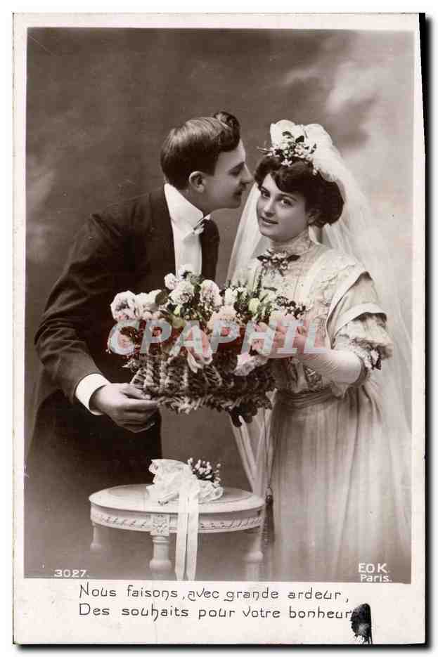 Nouveau couple de mariés — Éditeur EO K, Paris, n° 3027