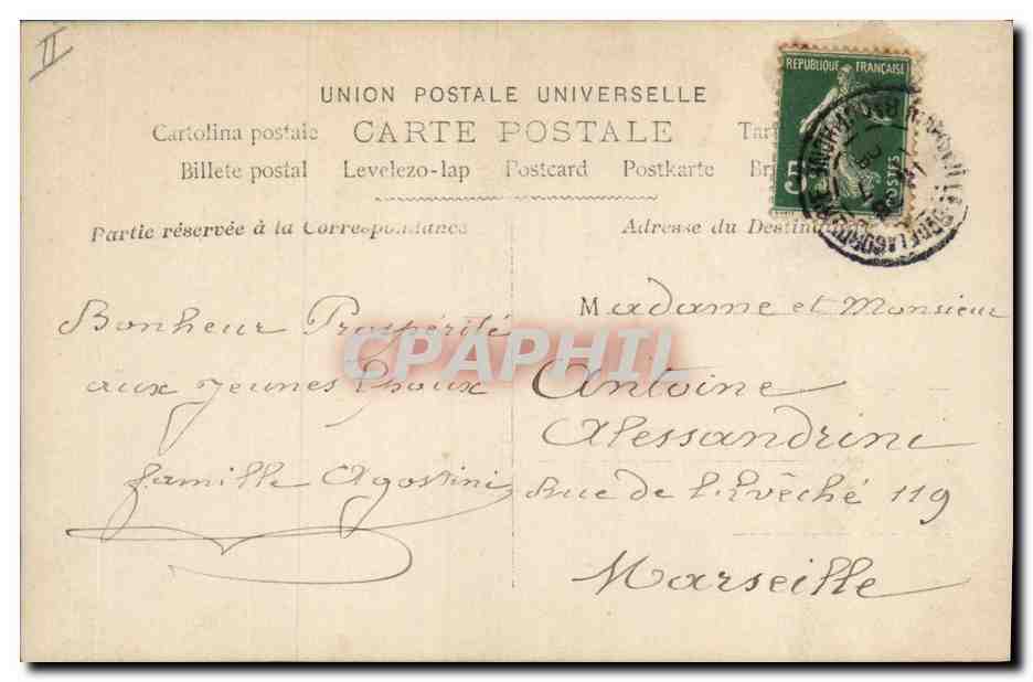 CPA Fantaisie Femme Mariage  — Rückseite