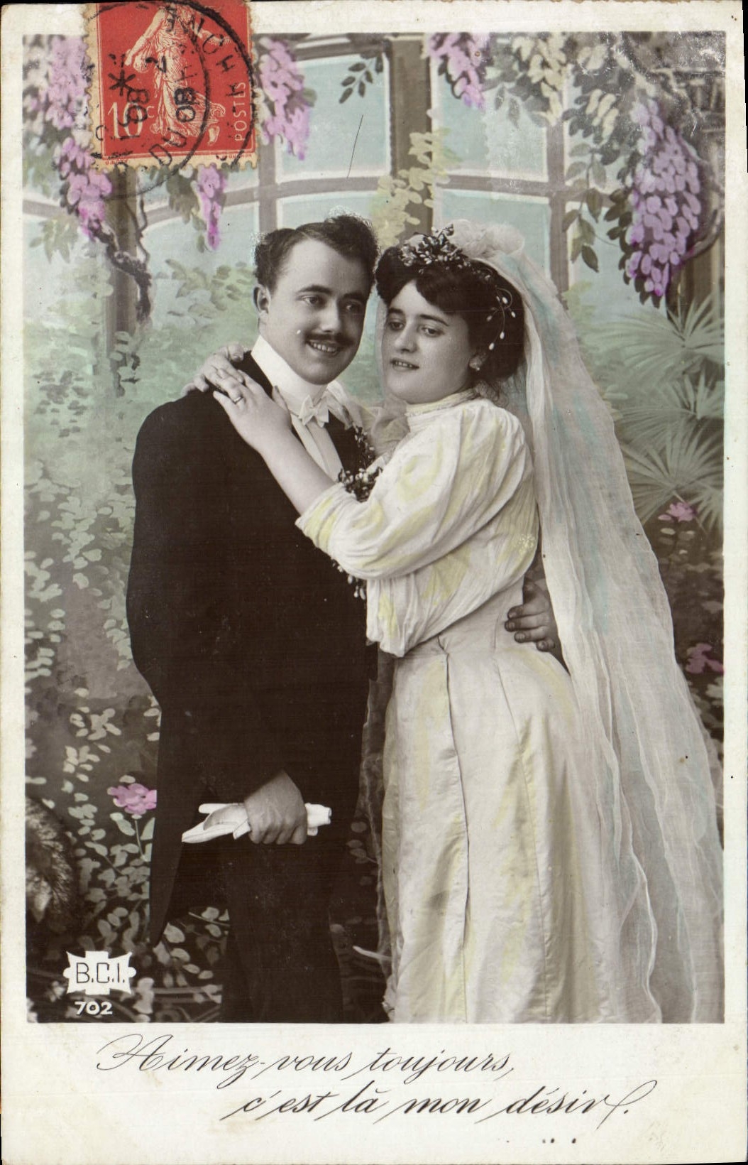 Nouveau couple de mariés — B.C.I. 702 — éditeur B.C.I.
