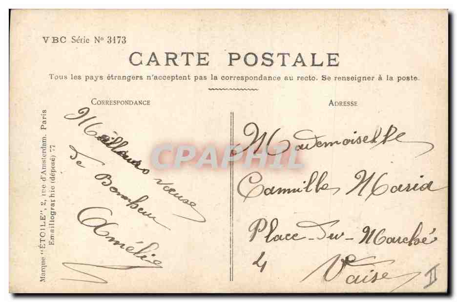 CPA Fantaisie Femme Mariage  — Rückseite
