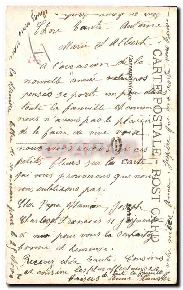 CPA Sabot Fantaisie Fleurs  — Back