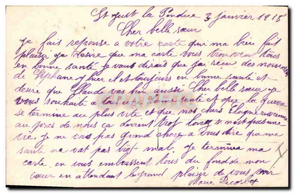 CPA Sabot Fantaisie Enfants  — Rückseite