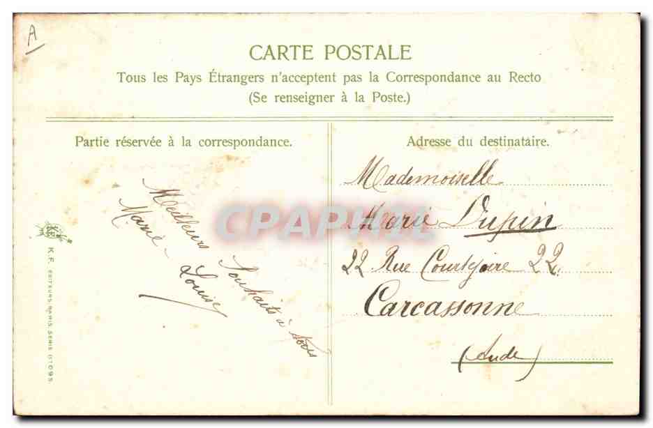 CPA Fantaisie Chaussure Fleurs  — Verso