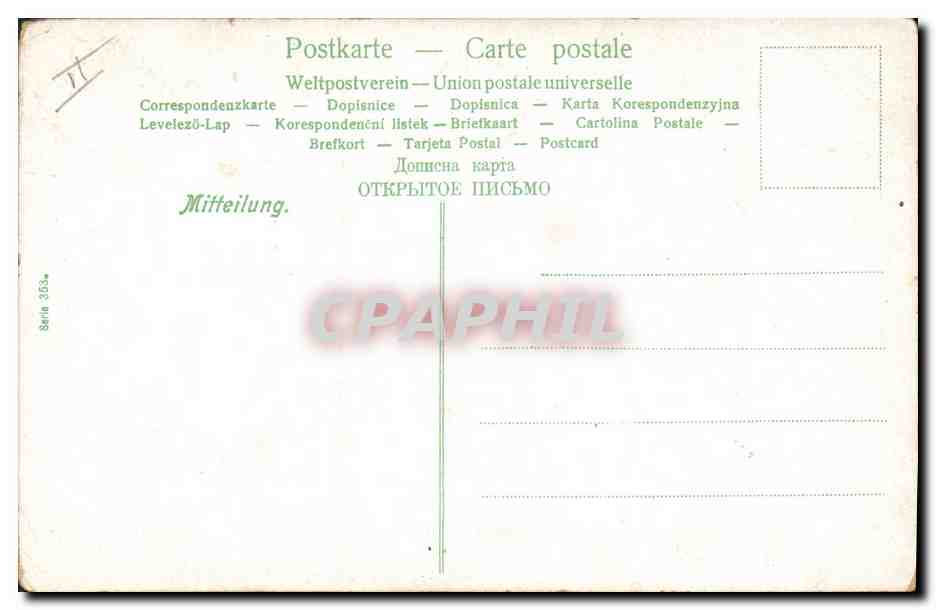 CPA Fantaisie Illustrateur Chausseur  — Rückseite