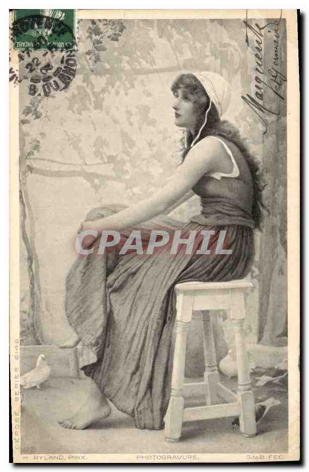 CPA Fantaisie Illustrateur Femme 