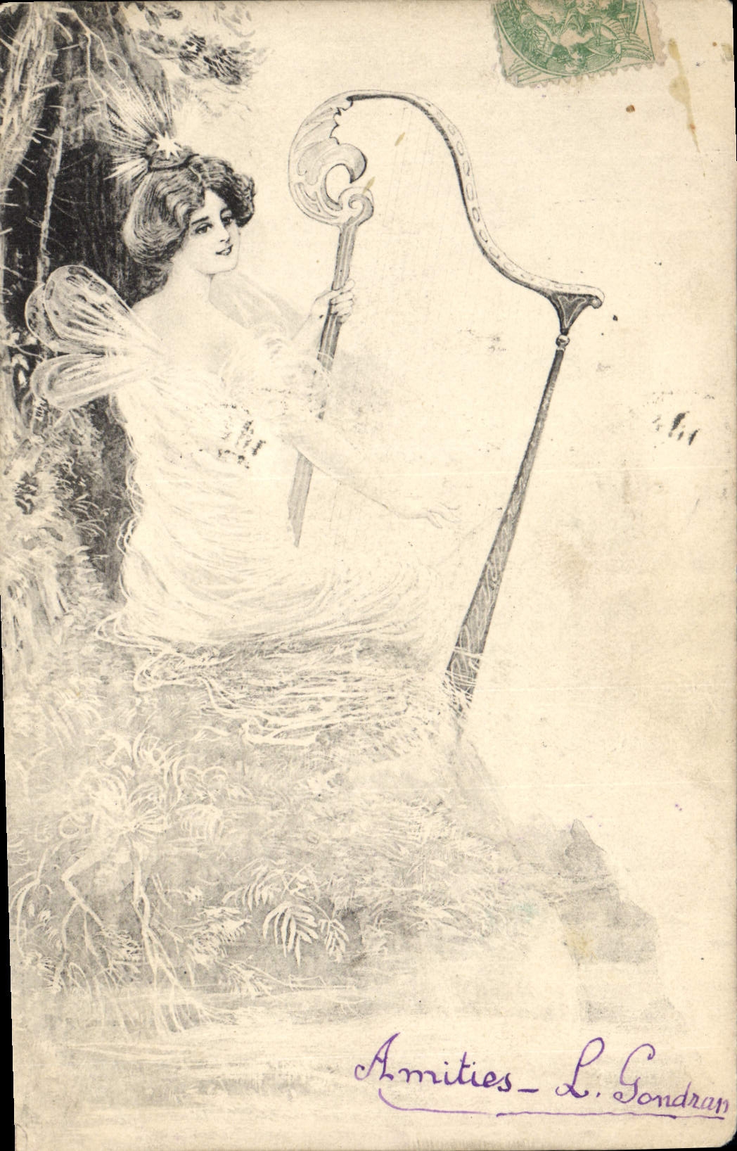 CPA Fantaisie Illustrateur Femme 