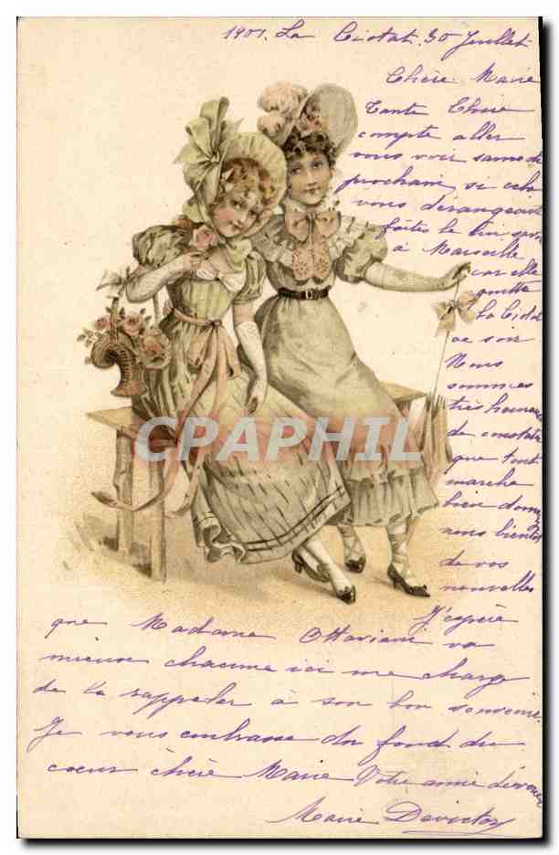 CPA Fantaisie Illustrateur Femmes 