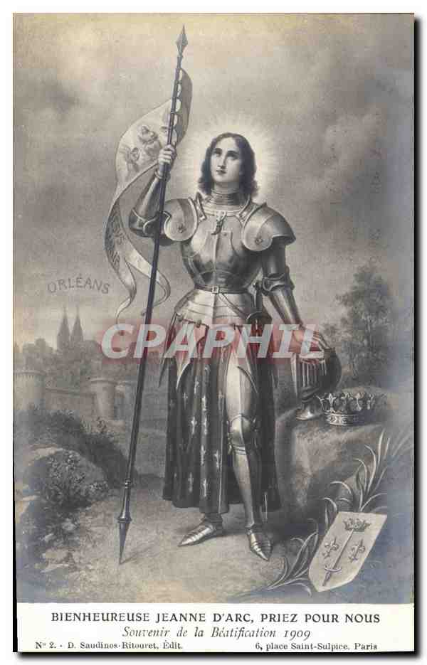 CPA Jeanne d'Arc Souvenir de la beatification 1909 