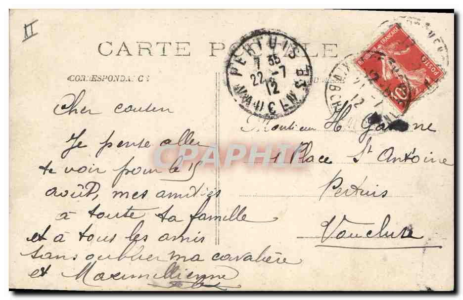 CPA Jeanne d'Arc  — Verso