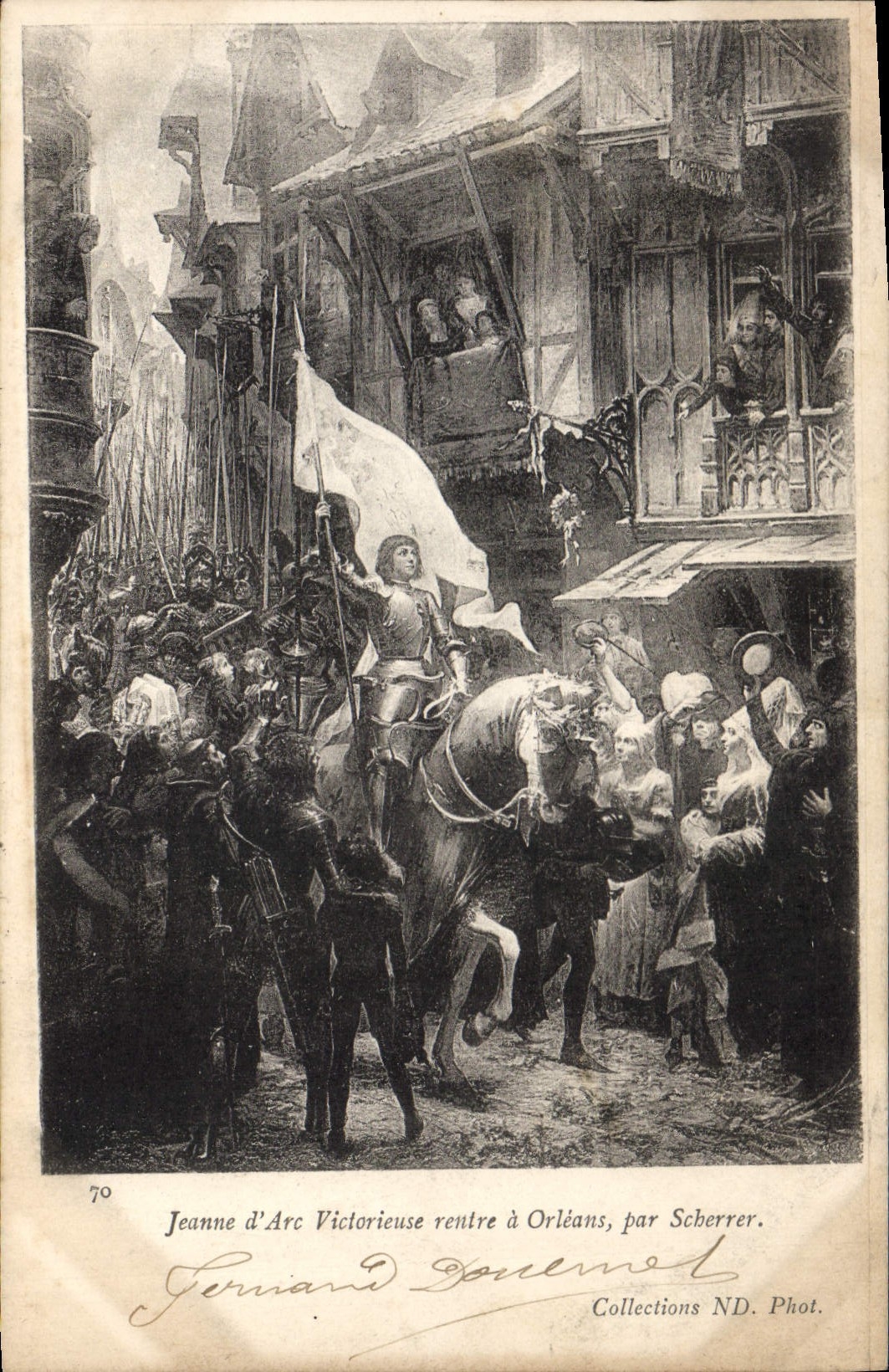 CPA Jeanne d'Arc victorieuse rentre a Orleans par Scherrer 