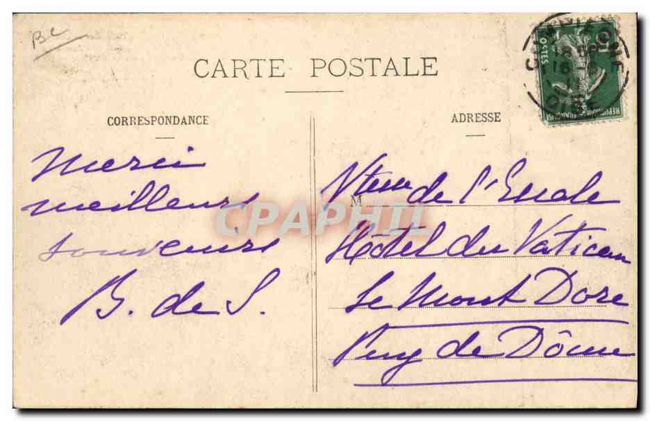 Compiègne — Fêtes en l'honneur de Jeanne d'Arc — Le Baron G. de La Motte — 28 Mai - 5 Juin 1911 — Verso