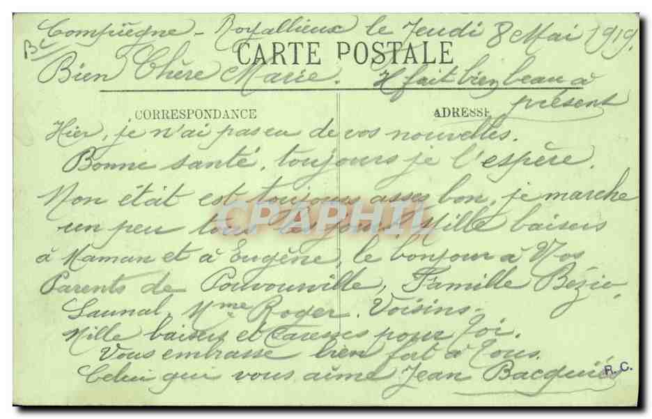 Fêtes en l'honneur de Jeanne d'Arc — Compiègne, 28 Mai et 5 Juin 1911 — Le Défilé — La Guivre — LL. — Verso