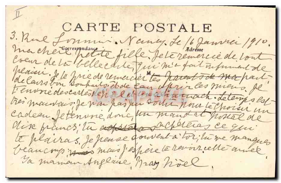 CPA Jeanne d'Arc  — Rückseite