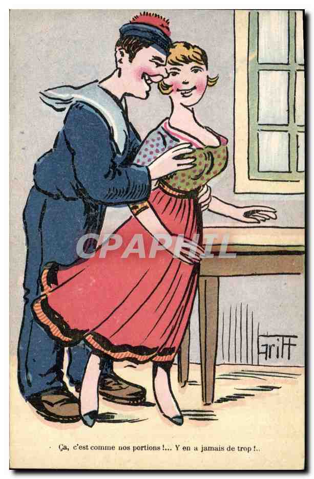 CPA Fantaisie Illustrateur Griff Marin Militaria 
