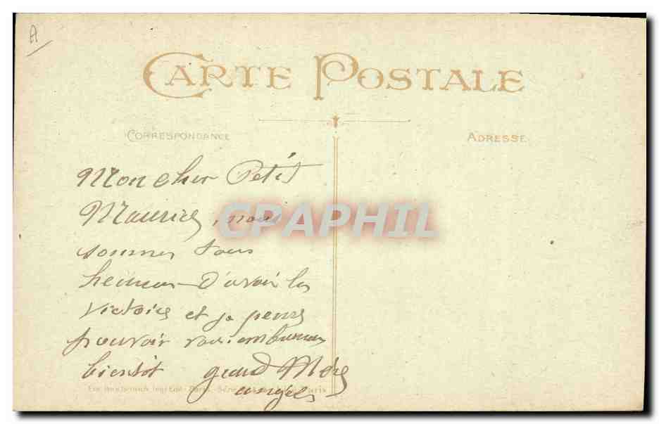 CPA Fantaisie Illustrateur Griff Nos lapins Lapin Pipe Tabac Militaria  — Rückseite
