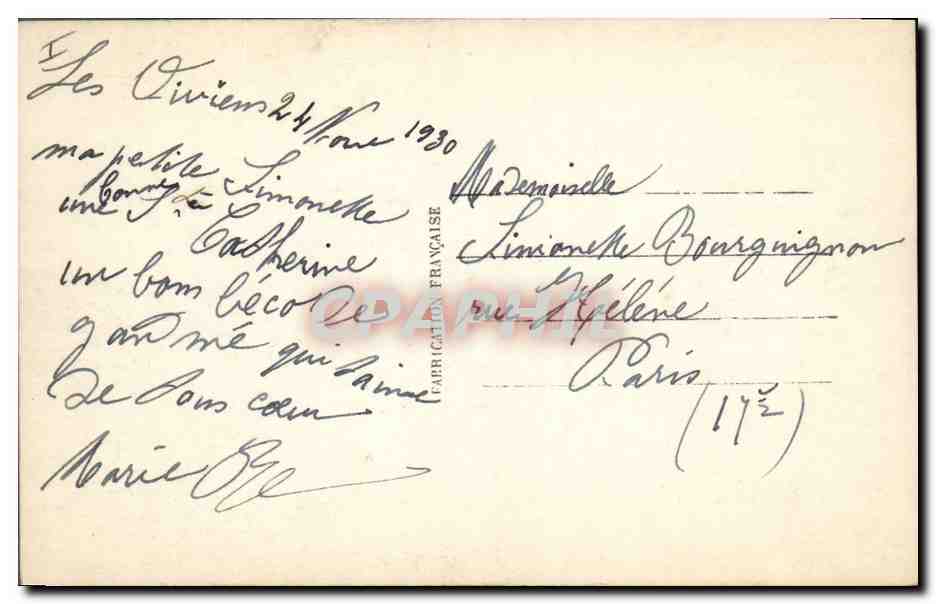 CPA Fantaisie Ste Catherine Femme Bonnet  — Rückseite