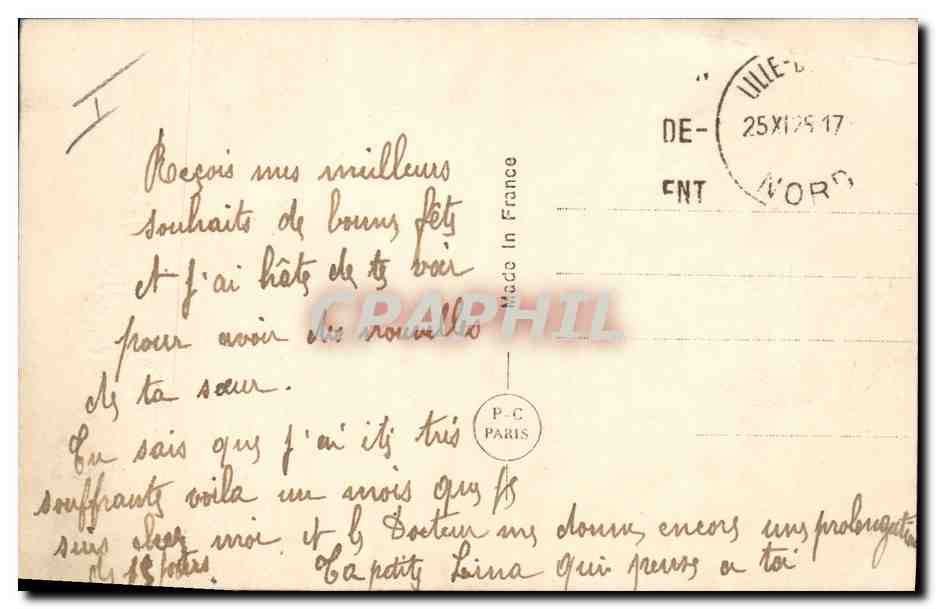 CPA Fantaisie Ste Catherine Femme  — Verso