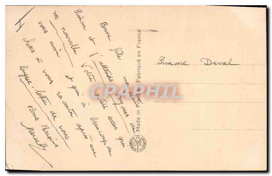 CPA Fantaisie Ste Catherine Femme  — Verso