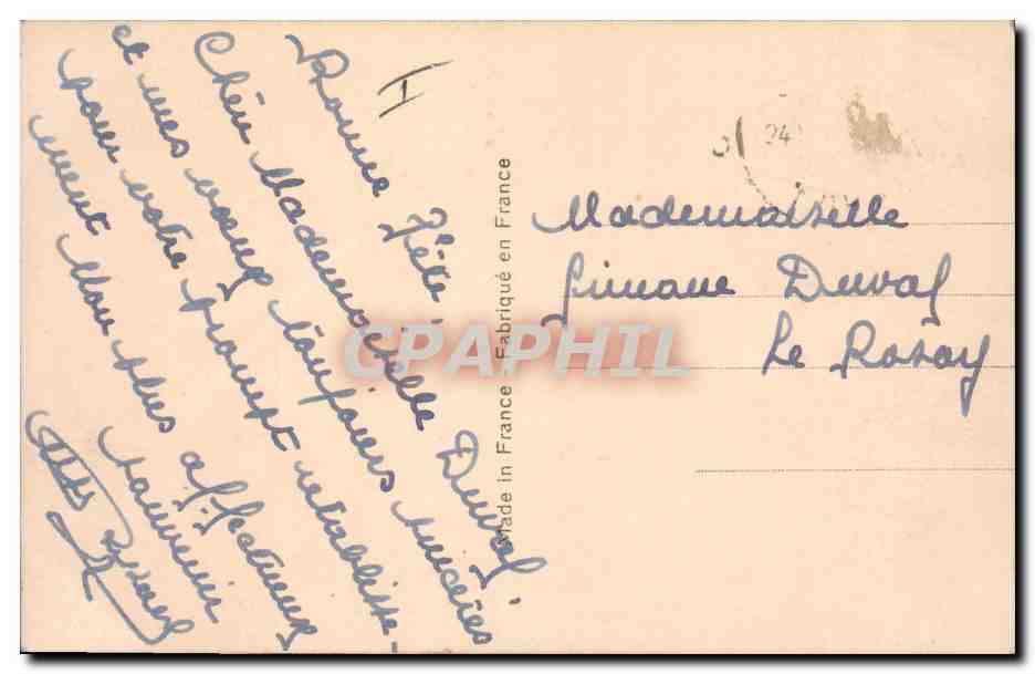 CPA Fantaisie Ste Catherine Femme  — Verso