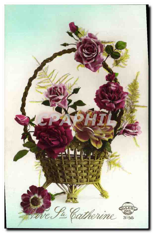 Bouquet de roses dans un panier — DSEB Paris — n° 3156
