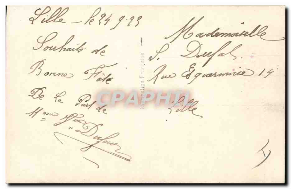 CPA Fantaisie Ste Catherine Femme  — Rückseite