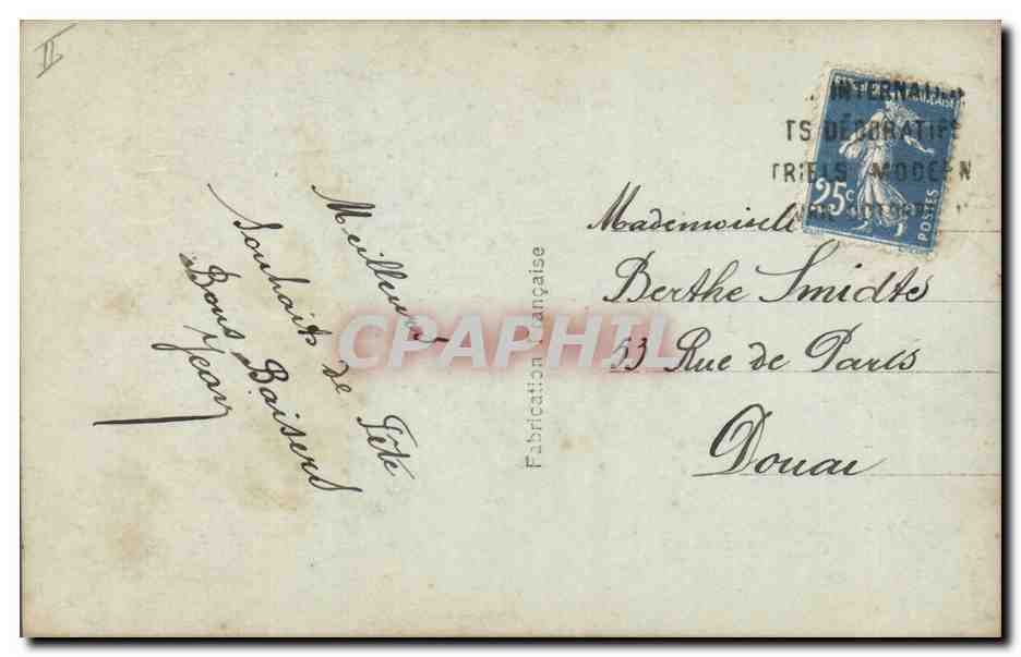 CPA Fantaisie Ste Catherine Femme  — Verso