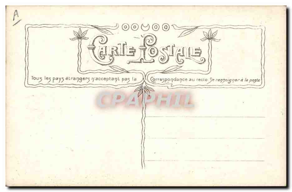 Sainte Catherine — illustration Art Nouveau — éditeur anonyme, n° de série 3047 — Verso