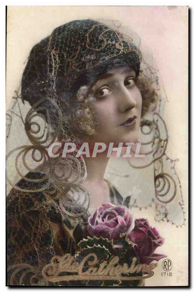 Jeune femme en voile — roses — Élise Catherine, n° 1712, RP