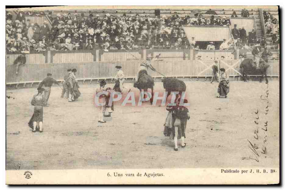 CPA Corrida Course de taureaux Una vara de agujetas 