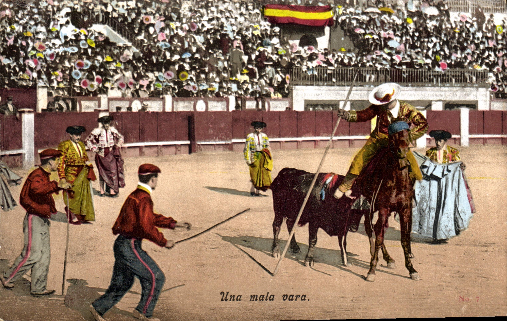 CPA Corrida Course de taureaux Una mala vara 