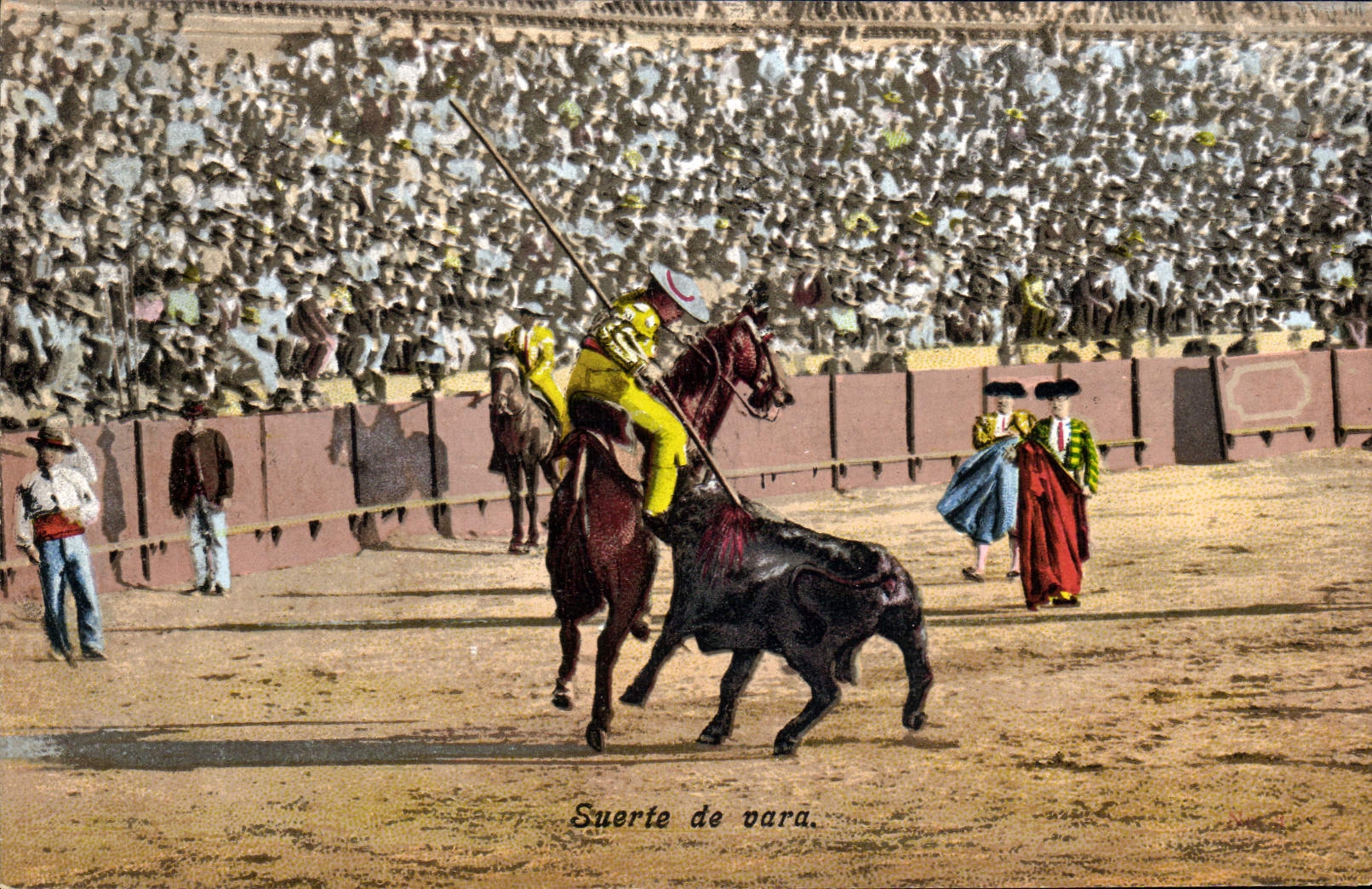 CPA Corrida Course de taureaux Suerte de vara 