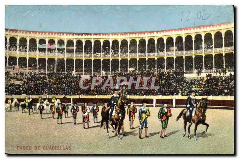 CPA Corrida Course de taureaux Paseo de cuadrillas 