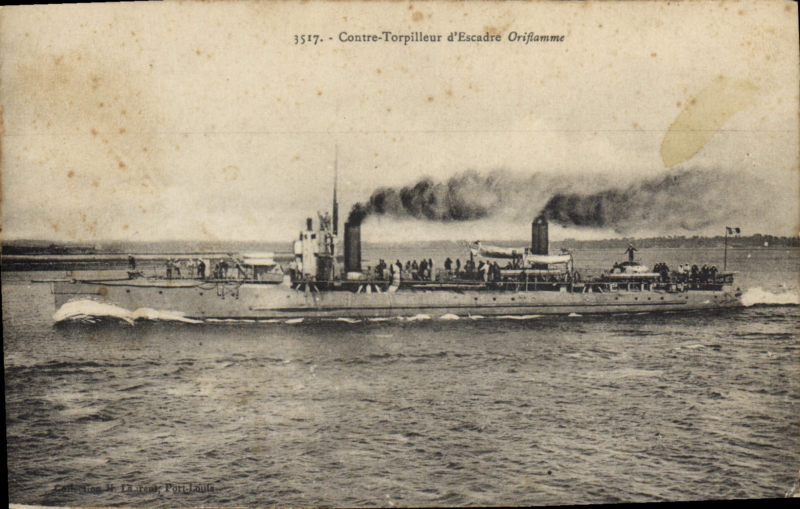 CPA Bateau Guerre Contre torpilleur d'escadre Oriflamme 