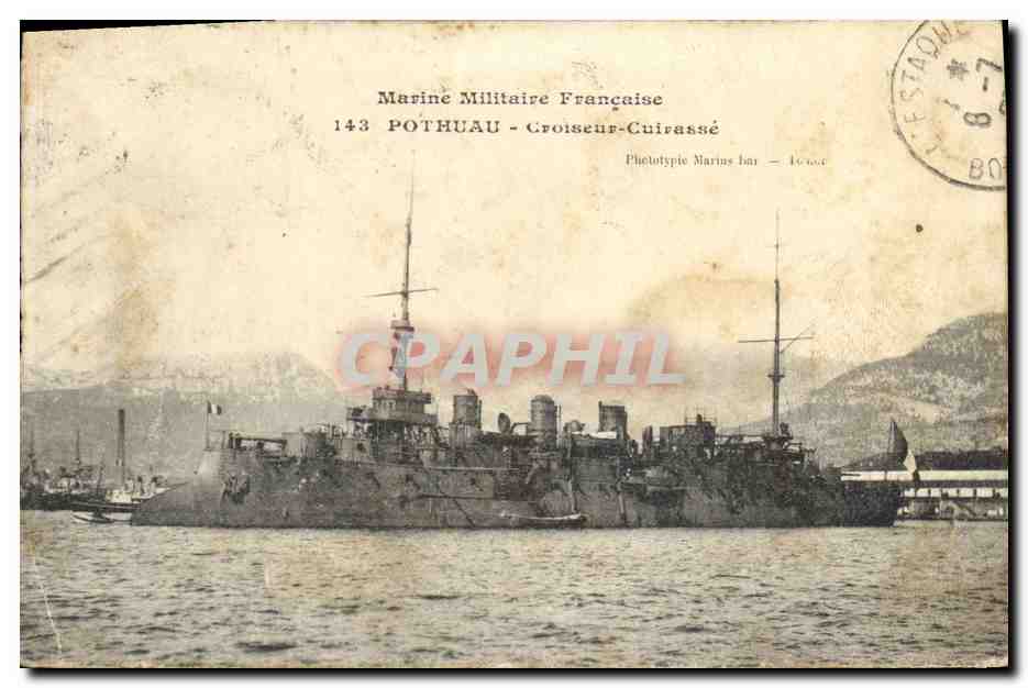 CPA Bateau Guerre Pothuau Croiseur cuirasse 
