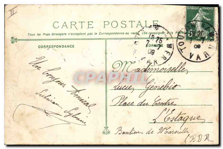 CPA Bateau Guerre Pothuau Croiseur cuirasse  — Verso