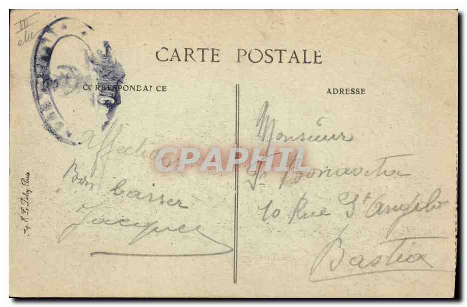 CPA Bateau Guerre Paris Cuirasse d'escadre Dreadnought  — Verso