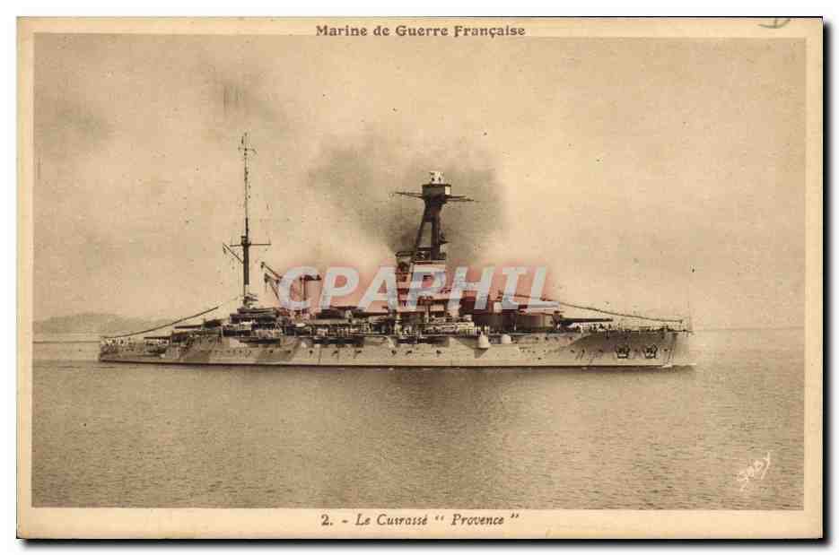 CPA Bateau Guerre Le Cuirasse Provence 