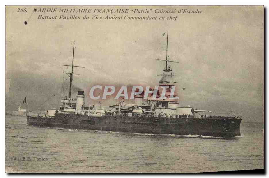 Frans militaire vloot "Patrie" — Torpedoboot — Uitgever E.P. Tonton, n°206
