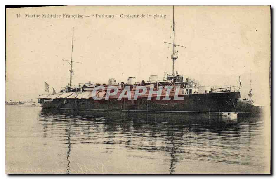 CPA Bateau Guerre Pothuau Croiseur de 1ere classe 