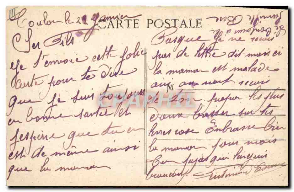 CPA Bateau Guerre Pothuau Croiseur de 1ere classe  — Verso