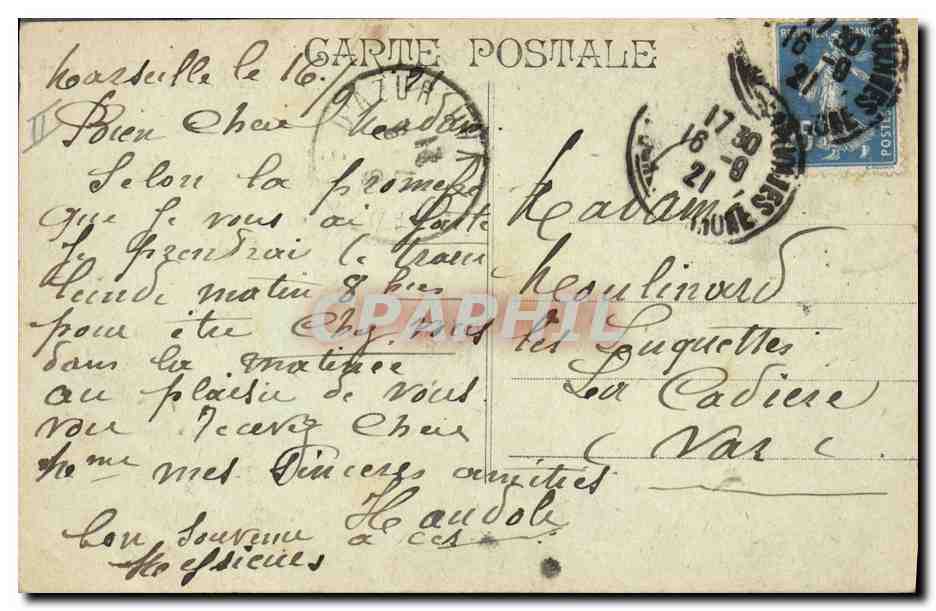CPA Bateau Guerre Cuirasse Patrie par gros temps  — Verso