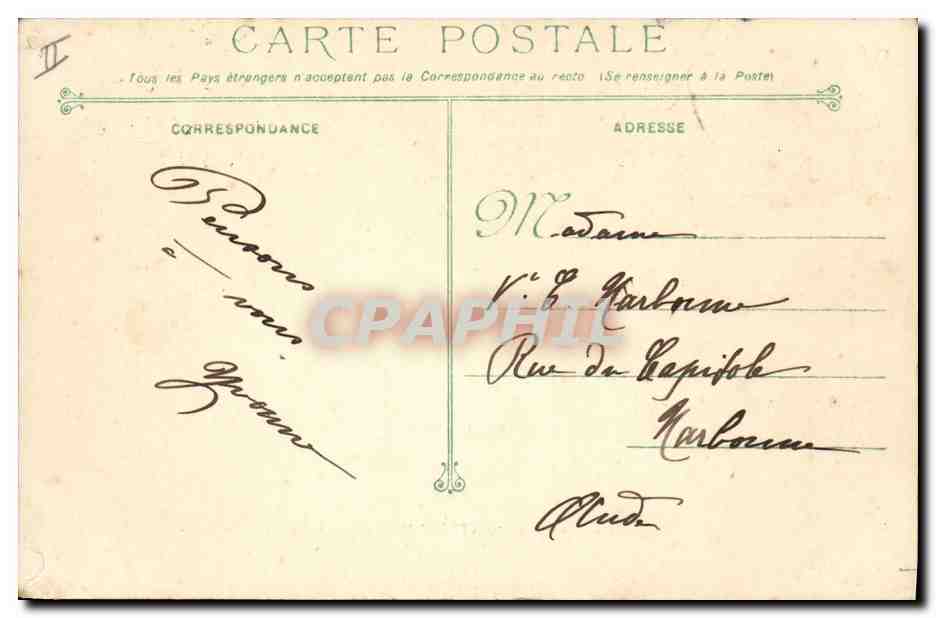 CPA Bateau Guerre Cuirasse Patrie Vaisseau amiral  — Verso