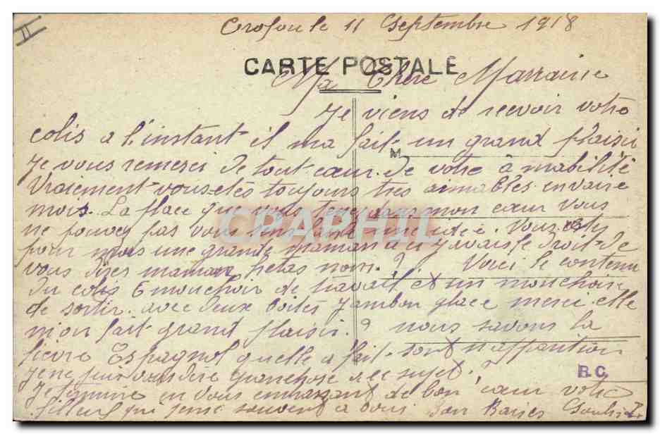 CPA Bateau Guerre Provence Cuirasse Francais de 1er rang en manoeuvre  — Verso