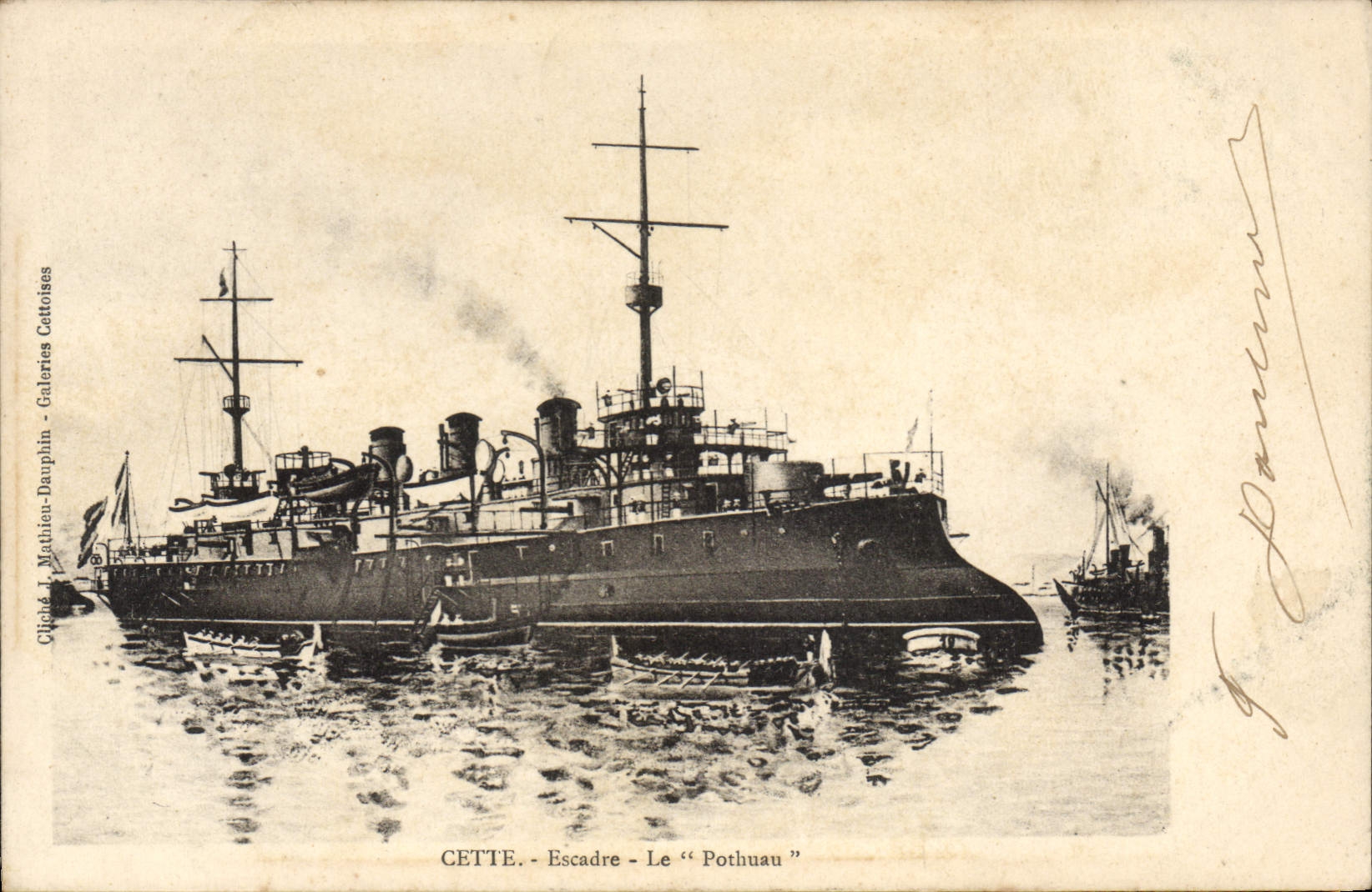 CPA Bateau Guerre Cette Escadre Le Pothuau 