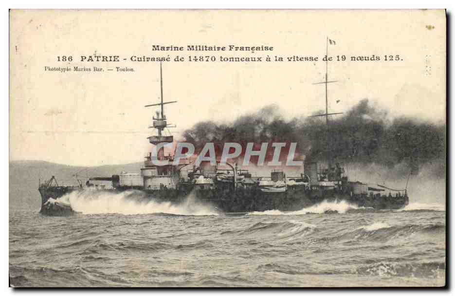 CPA Bateau Guerre Patrie Cuirasse 